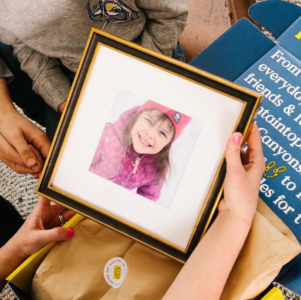 Child in photo frame